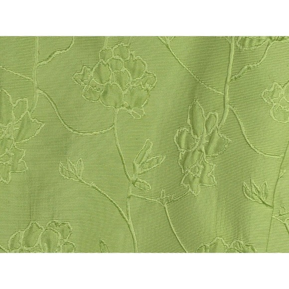 CJ Banks Blazer Jacket 2X Lime Green Embroidered Floral Open Front - Picture 4 of 8